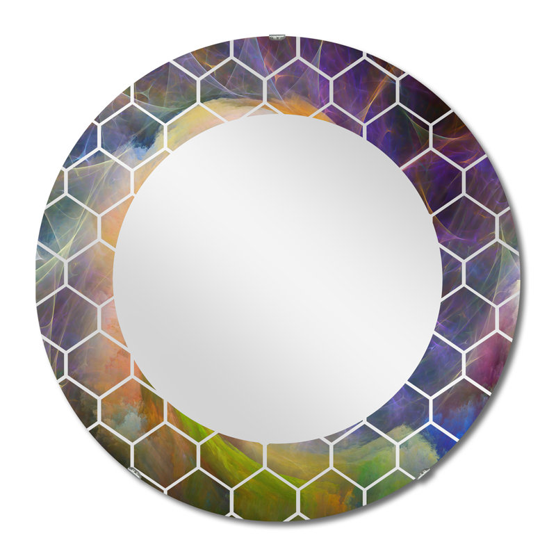 Miroir mural jaune, 24 po x 24 po