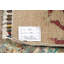 Tapis beige en laine noué à la main de conception unique 2 pi 9 po x 4 pi 1 po