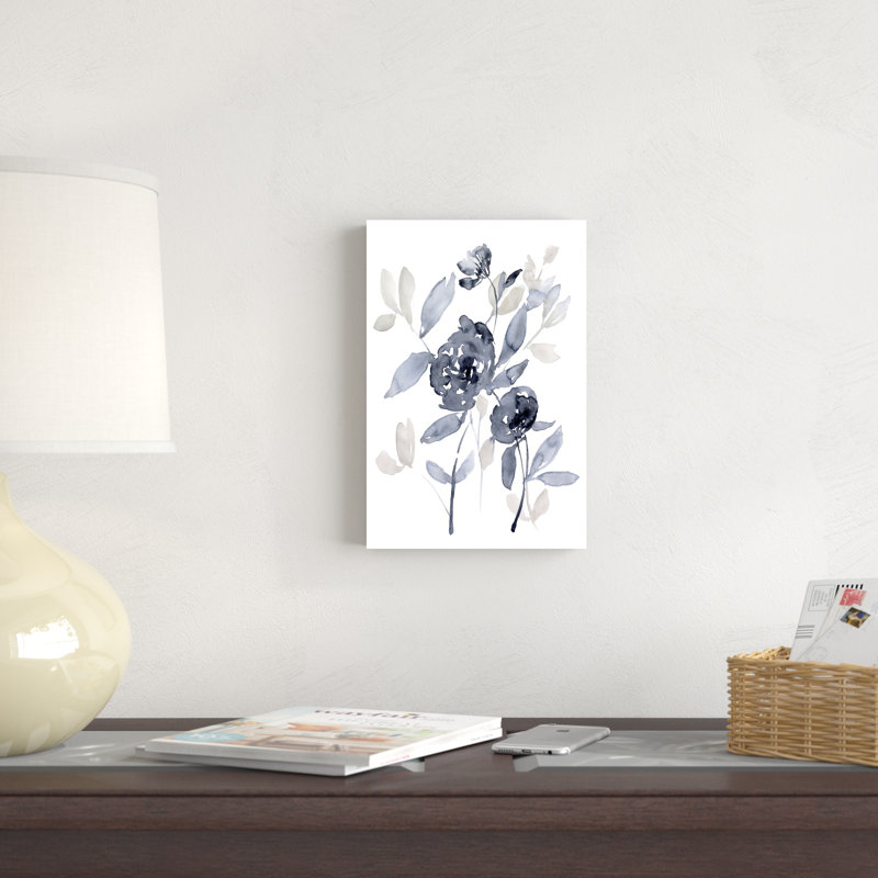 Pivoines en gris I, H 12 po x l 8 po x P 1 po