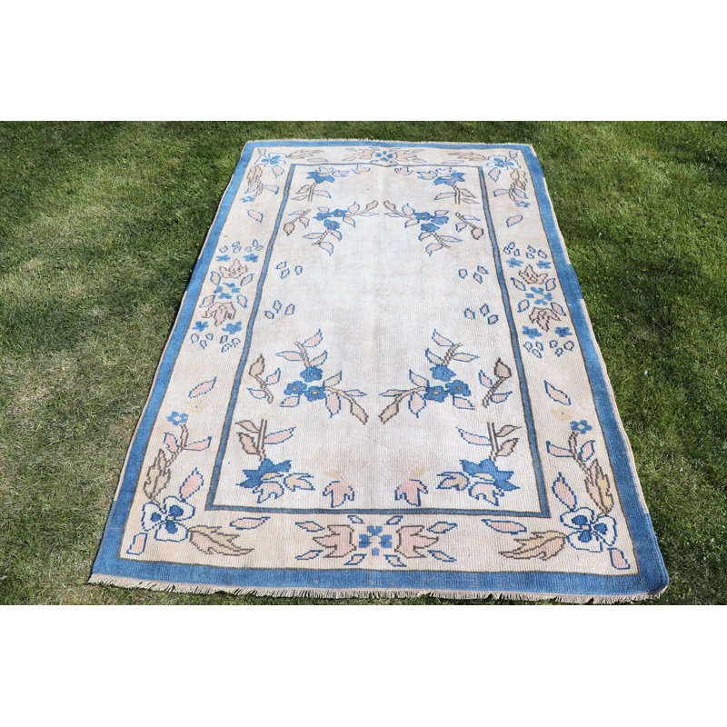 Tapis turc rétro Oushak Boho rétro pour des espaces de vie de style oriental