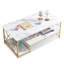 Caveney Coffee Table with Storage, Metal Structure, Industrial Cocktail Table