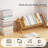Wood Tilting Bookcase In Living Room/Home/Office, Desktop Book Shelf Organizer Bookshelves Storage Rack For Cds/Magazine/Books Display
