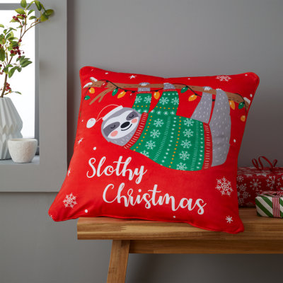 Slothy Christmas 45x45cm Cushion with inner