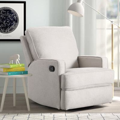 Norvis 29.5" Wide  Modern Refined Linen Upholstered Standard Manual Recliner