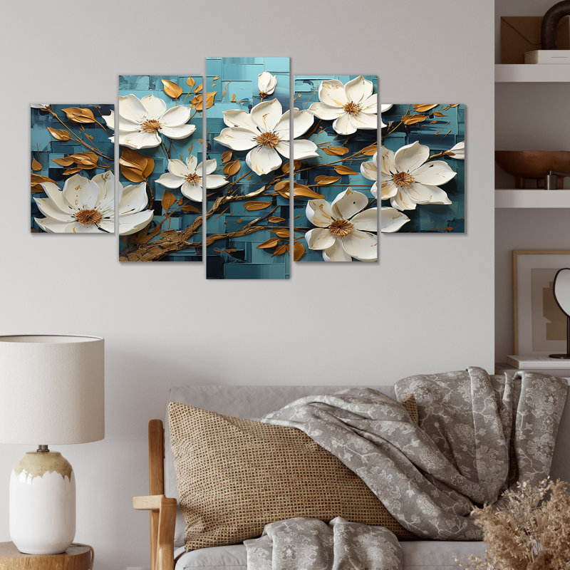 Blanc et bleu, charmante fleur printanière Elegance IV