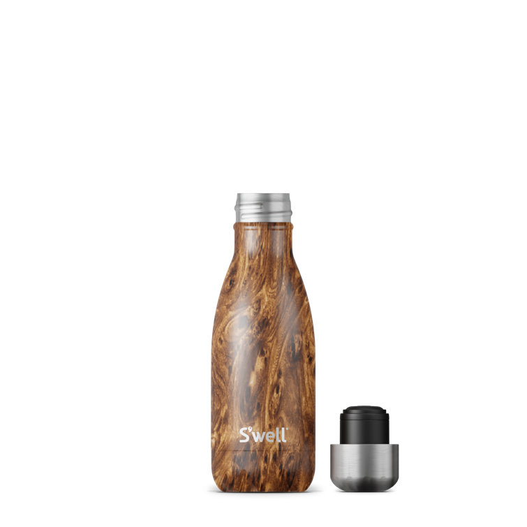 S'well Wood Teakwood 9 oz Stainless Steel Wine Tumbler