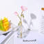 Figurine fleur en cristal avec vase à facettes, sculpture florale à deux fleurs pour table, tablette et bureau-133285536