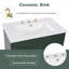 Meuble-lavabo de style rétro de 30 po avec lavabo, rangement multifonctionnel, portes à fermeture douce et structure en bois d'acacia durable