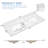 61"Engineered Marble Bathroom Vanity Top With Double Sinks
