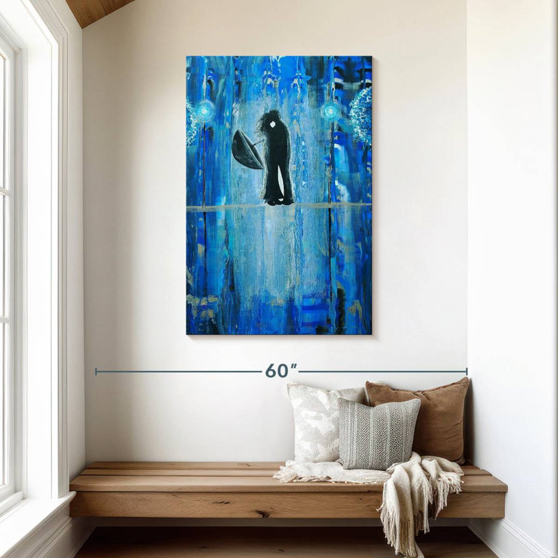 Kelan Sapphire Rain Romance, H 45 po x l 30 po
