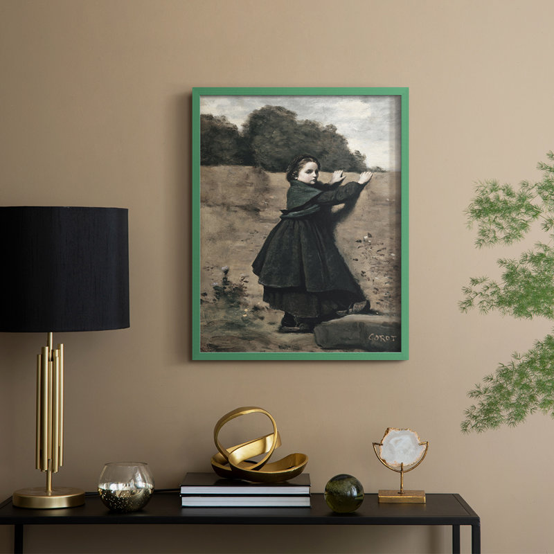 Reproduction encadrée vintage XLI, Vert
