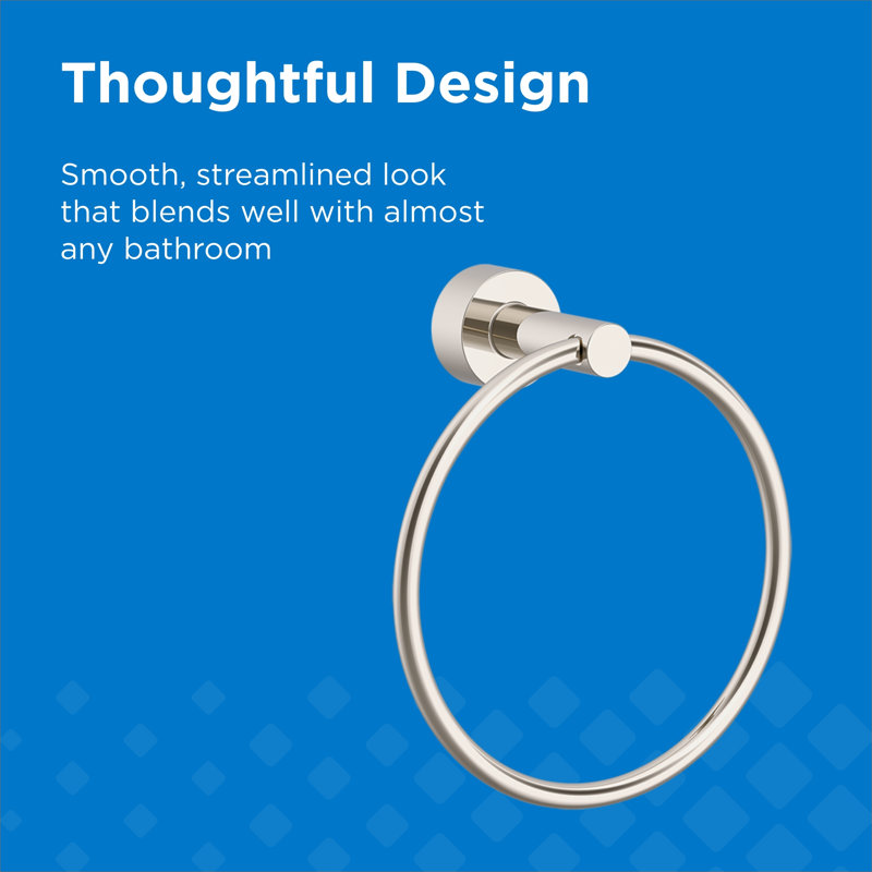 Parma Towel Ring, Polished Nickel