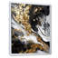 «River Happiness Abstract Gold Black White», reproduction d'art sur toile-1092729933-1287645081