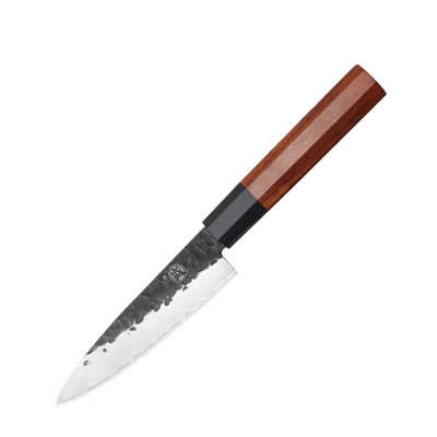 Couteau d'office japonais 5,5 pouces MITSUMOTO SAKARI, acier forgé à la main à 3 couches