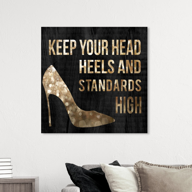 «Head and Heels», reproduction d'art textuel sur toile tendue, H 12 po x l 12 po x P 1,5 po