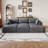 Compression Cloud Sofas, 102 Inch Corduroy Modular Modern Couch For Home