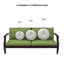 Coussin décoratif intérieur / extérieur Sunbrella, housse de coussin ronde de 18 pouces avec insert-116430567-116430575