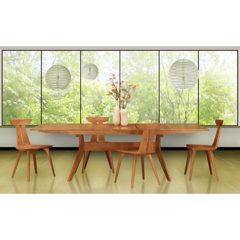 Audrey Solid Wood Fixed Top Table, 60" L x 40" D, Natural Walnut