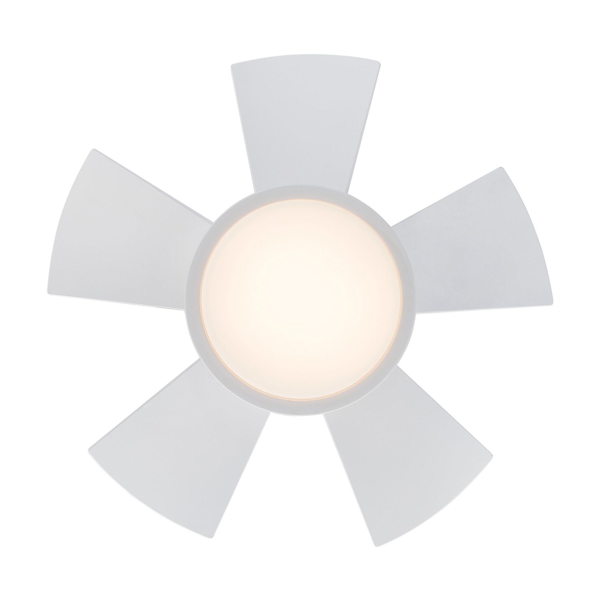 Vox 5 - Blade Indoor/Outdoor Smart Flush Mount Ceiling Fan with Remote Control and LED Light Kit, Works With Alexa and iOS or Android App