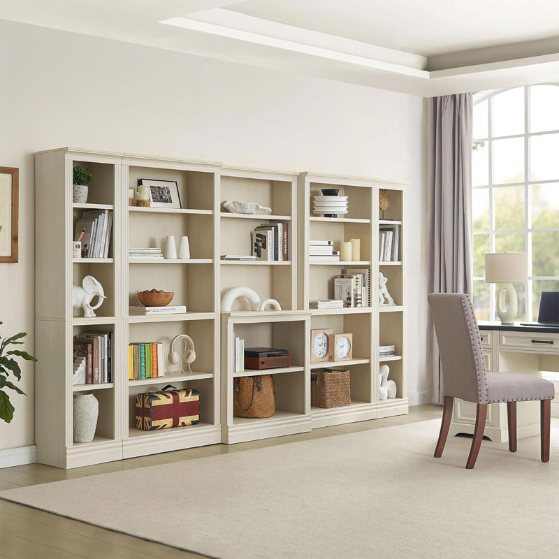 Modular Bookcase Bookshelves System, Oak, 72.5" H x 31.5" W x 14" D