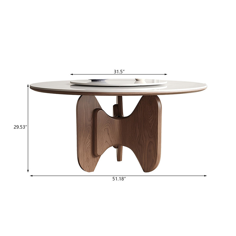 Table de salle à manger Sintered Stone, H 29,53 po x L 51,18 po x l 51,18 po
