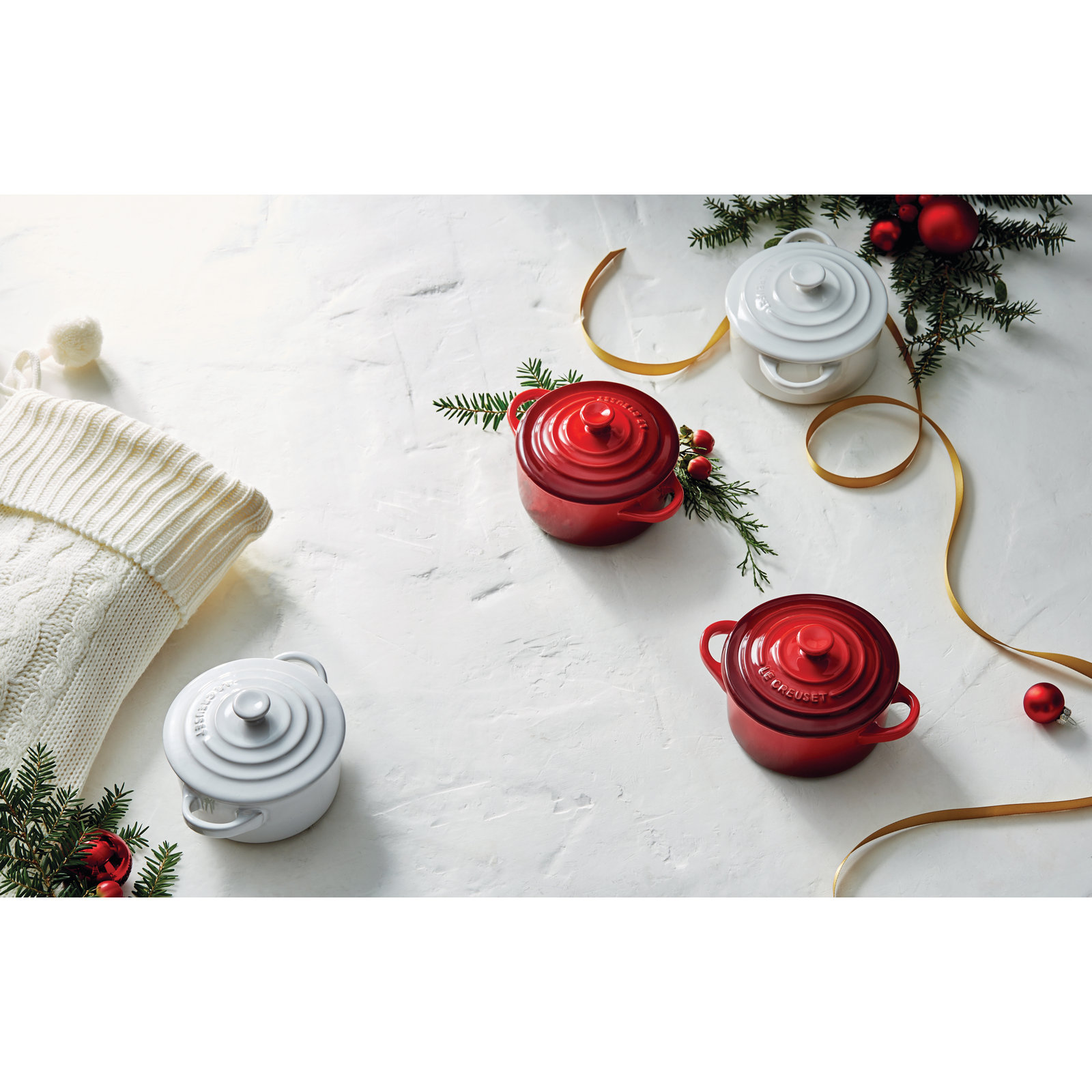 Le Creuset Stoneware Mini Round Cocotte, 8Oz., Cerise