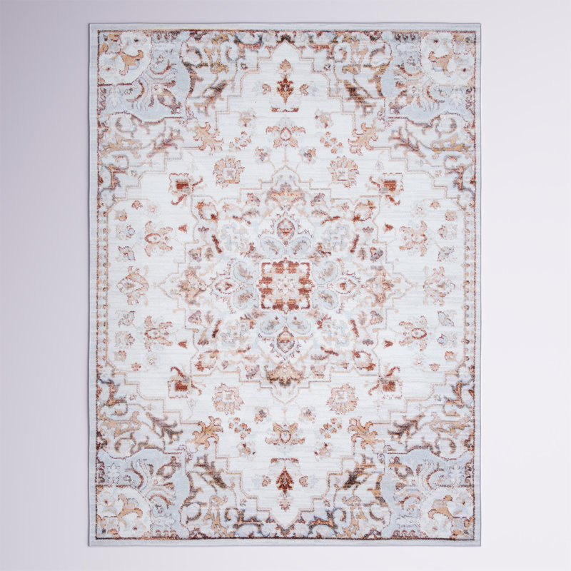 Tapis oriental beige / gris Sonia, Rectangle 9 pi x 12 pi