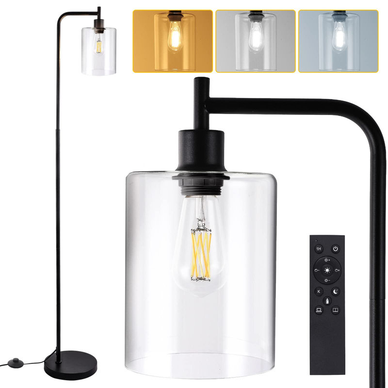 Vigan 67'' LED Traditional Floor Lamp, Black