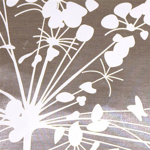 Coussin décoratif fleur Carlea, Gris / Blanc