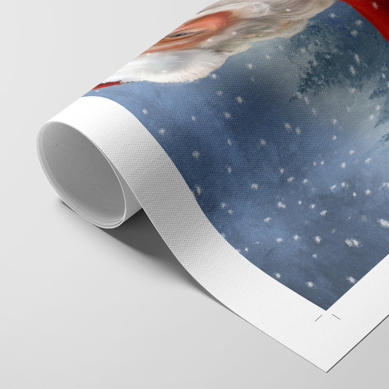Quiet Santa - reproduction de toile seulement - non encadrée, H 36 po x l 24 po