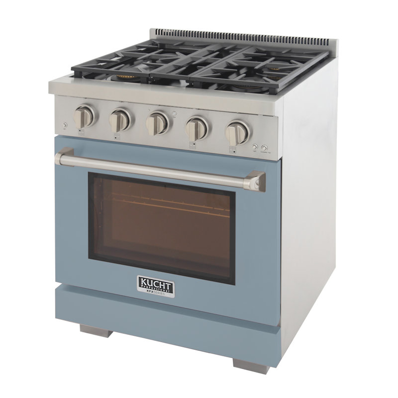 Kucht 30'' W Free Standing Range, Liquid Propane, Light Blue