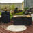 Rattan Fire Pit Table with Propane Tank Holder, Fire Table with Ceramic Tile Table Top-1690092796