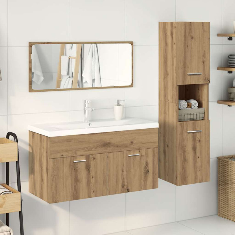 Banjeet Bathroom Suite, Artisan Oak
