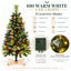 Sapin de Noël artificiel de 1,20 m (4 pi) pré-illuminé et saupoudré de neige, avec 100 DEL blanc chaud