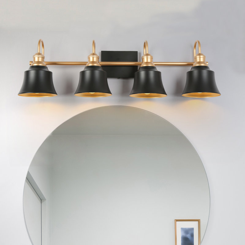Applique murale à 4 lumières à intensité variable pour meuble-lavabo Faidra