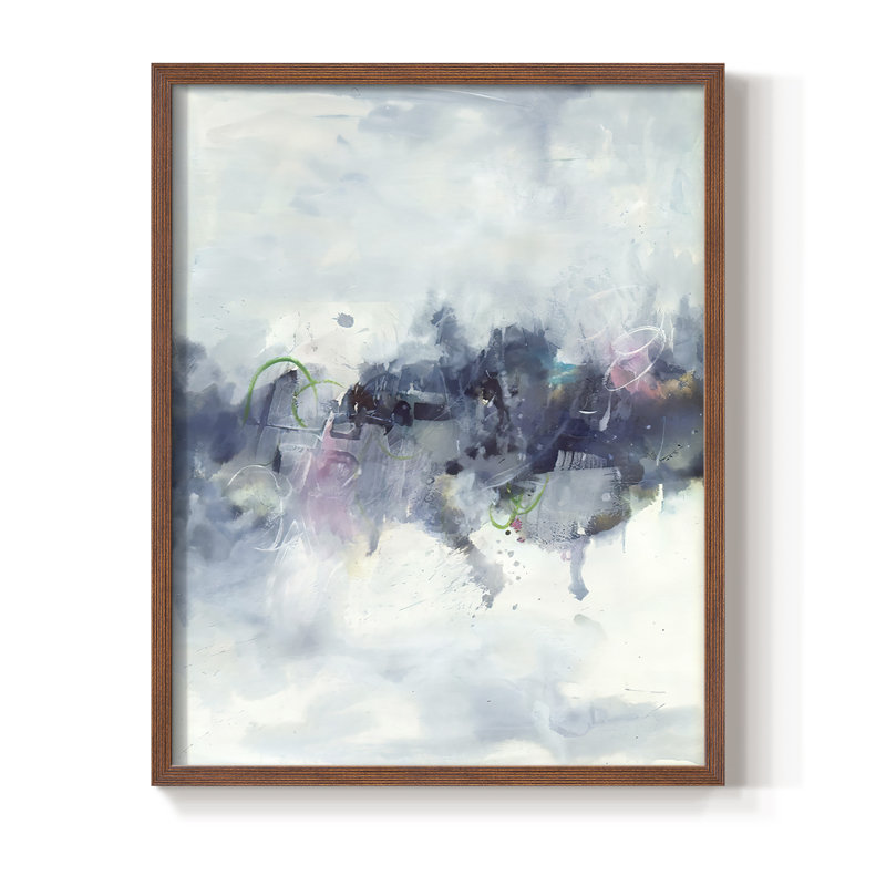 Oiseaux I, reproduction encadrée - bois massif, Brun, H 10 po x l 8 po