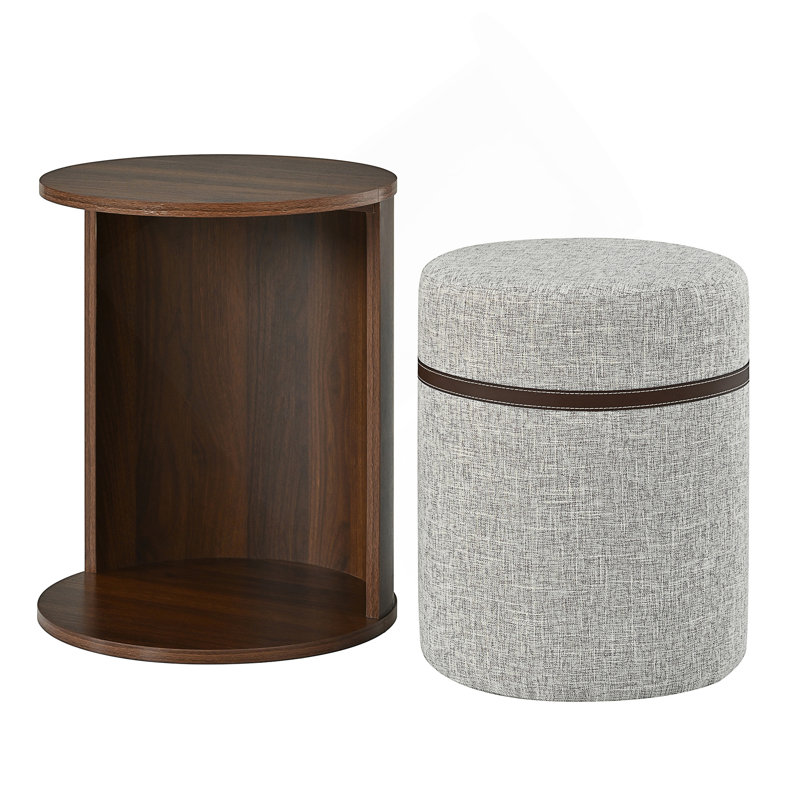 Pull-out Combo End Table with Hidden Stool