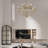 33" 12 - Light Dimmable Rustic Industrial Gold Candle Round Chandelier