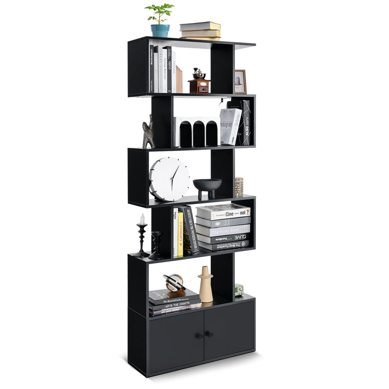 Nabeeha 183cm H x 70cm W Geometric Bookcase