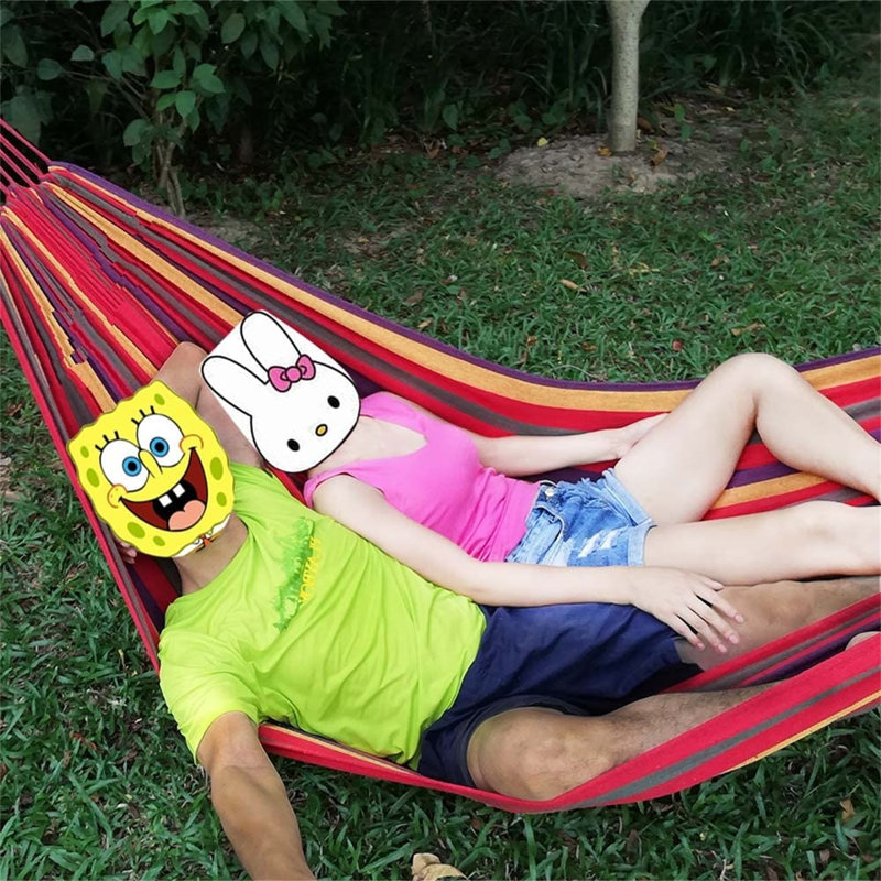 Carlynn Double Classic Hammock, Red/Green/Yellow