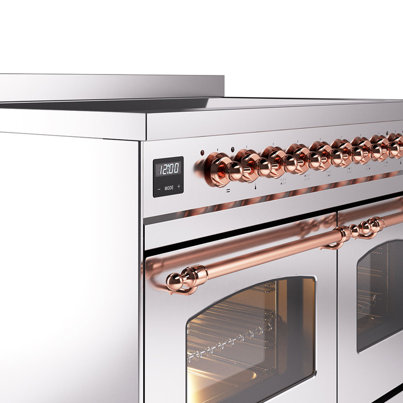 ILVE Nostalgie II 40 in Induction Range, Stainless Steel/Copper