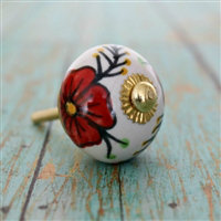 Hand Painted 1 1/2" Diameter Round Knob