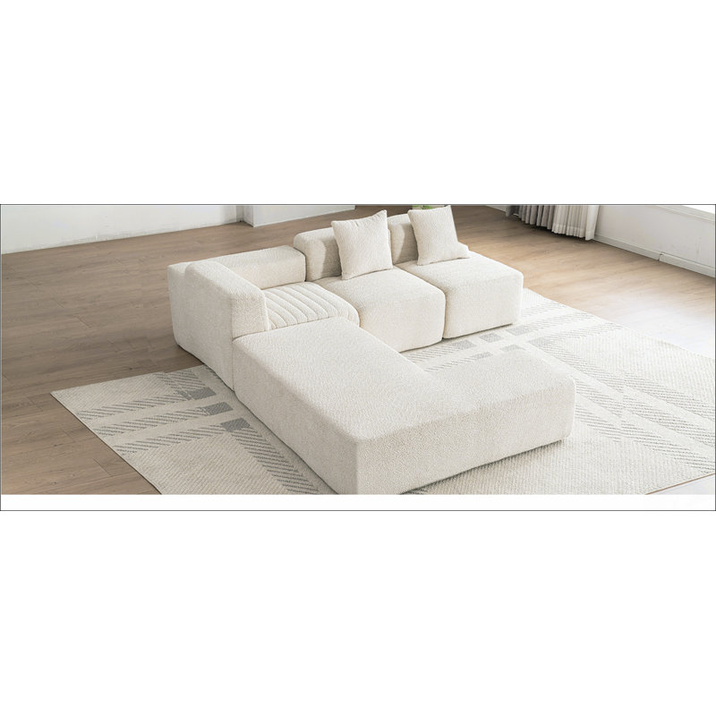 Canapé modulaire sans compression 116,5 "Boneless, Beige