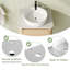 Meuble-lavabo simple mural 24 po avec plateau en pierre reconstituée et portes à fermeture en douceur 24 po-825558555-825558556