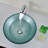 Spirito Silver/Green Circular Vessel Bathroom Sink