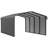 Arrow 20 x 12 ft Eggshell Carport with 2-sided Enclosure-100015444