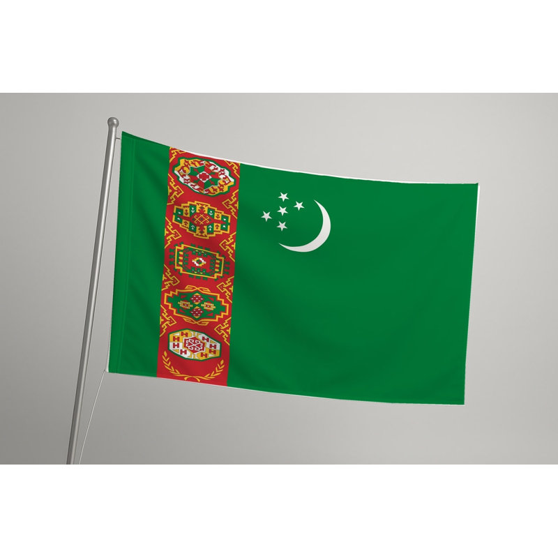 Drapeau du Turkménistan - drapeau extérieur