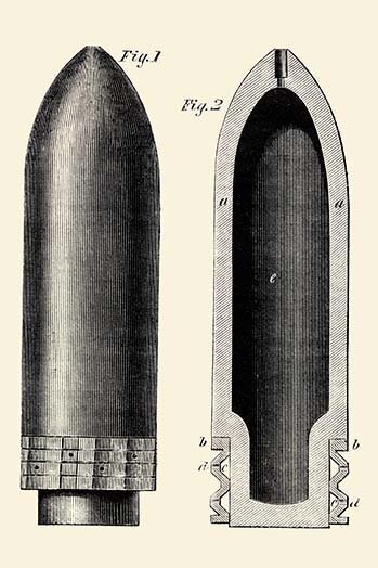 Exploding Artillery Shell For Breech-Loaders Print