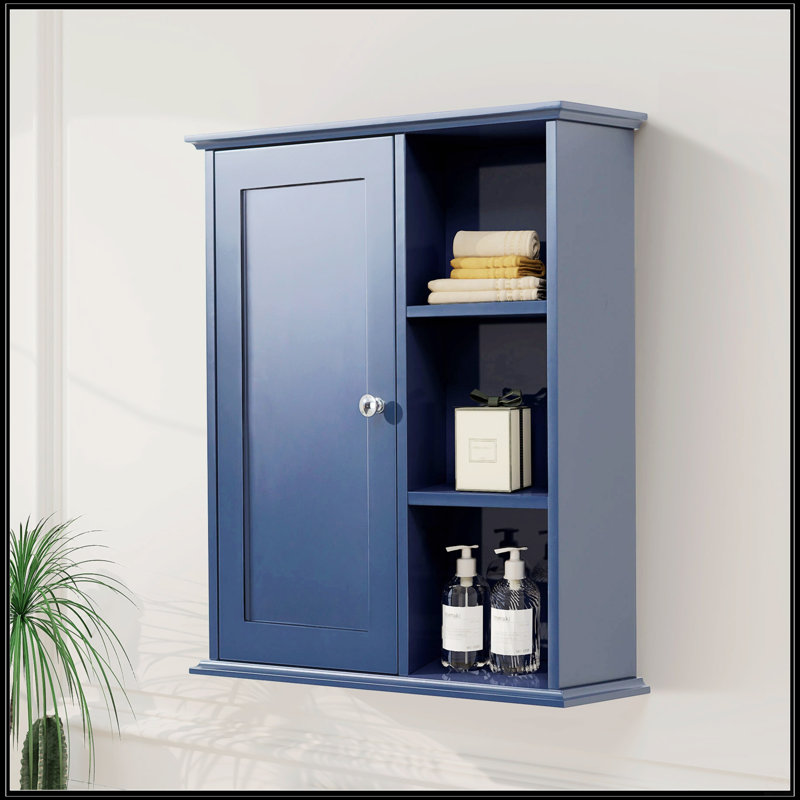 Armoire de rangement au-dessus de la toilette, Bleu