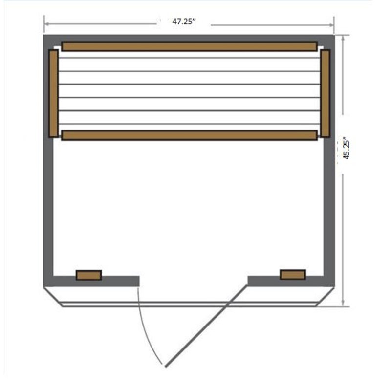 SunRay Saunas 2 - Person Bluetooth Compatible FAR Infrared Sauna in Cedar